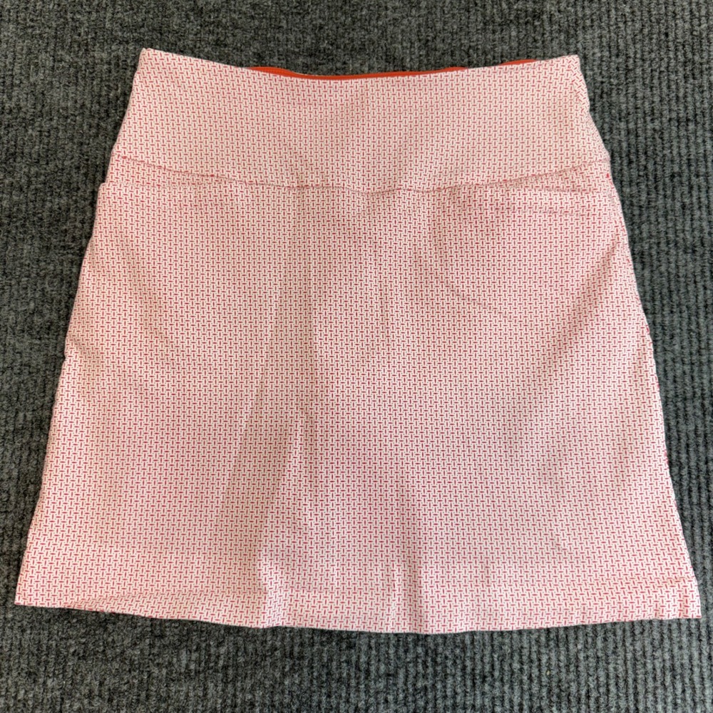 S.C. & Co Small Coral White Skort Pull On Golf Tennis Preppy Pickleball